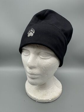 Alaskan Hardgear Duluth Trading Co Beanie Black Reflective Paw Logo Hat M/L
